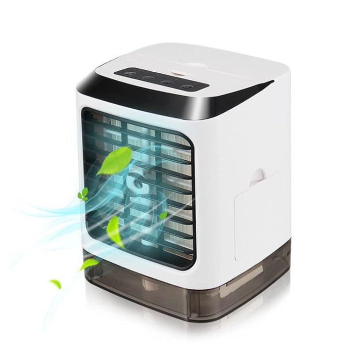 Mini Desktop Cooling Fan Humidifier Air Conditioning Fan Moisturizing Spray Fan(White)-garmade.com