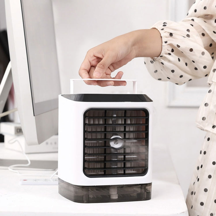 Mini Desktop Cooling Fan Humidifier Air Conditioning Fan Moisturizing Spray Fan(White) | Bowlift
