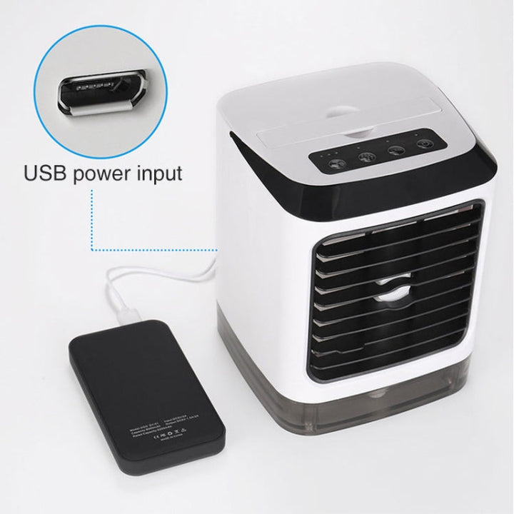 Mini Desktop Cooling Fan Humidifier Air Conditioning Fan Moisturizing Spray Fan(White) | Bowlift