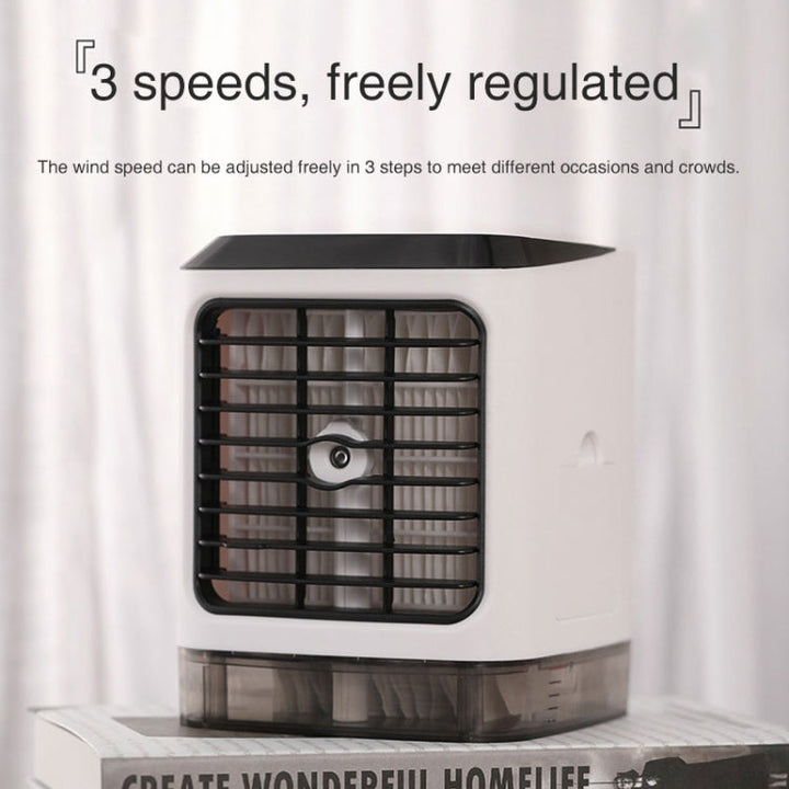 Mini Desktop Cooling Fan Humidifier Air Conditioning Fan Moisturizing Spray Fan(White) | Bowlift