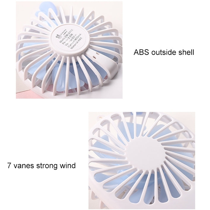 Portable Mini USB Charging Pocket Fan with 3 Speed Control (White) | Bowlift