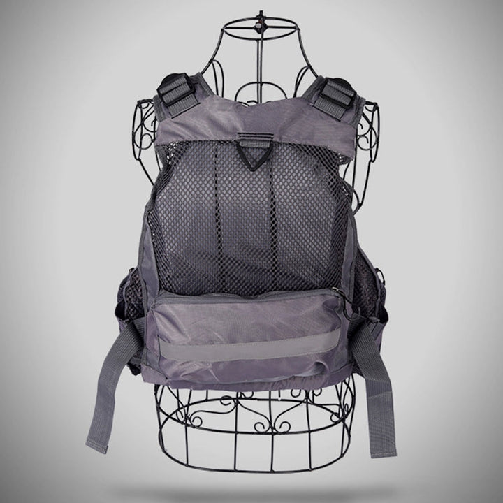 BowLift | MEN Outdoor Multifunctional Fishing Vest Life Jacket (Gray)