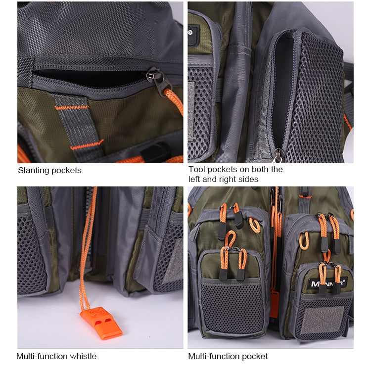 BowLift | MEN Outdoor Multifunctional Fishing Vest Life Jacket (Gray)