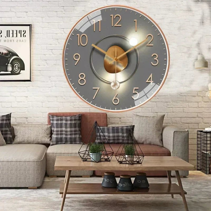 BowLift | Silent wall clock with minimalist dial and elegant finish