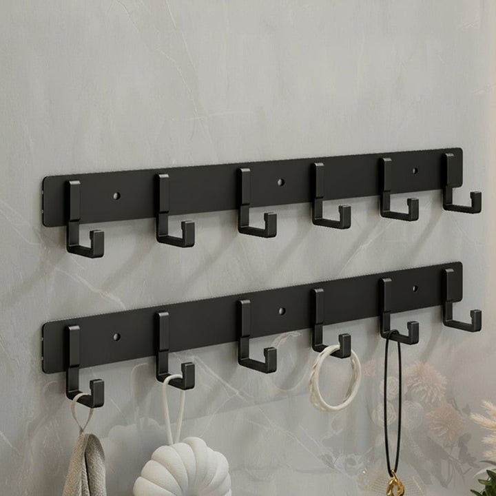 BowLift | Stable wall coat rack with black hooks for stylish organization
