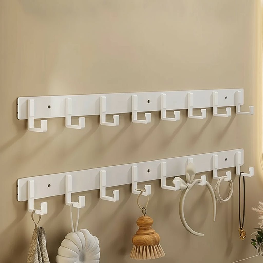 BowLift | Stable wall coat rack with black hooks for stylish organization