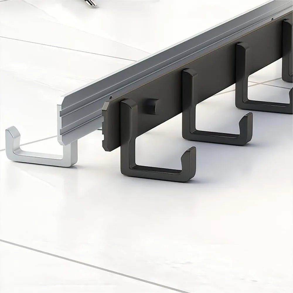 BowLift | Stable wall coat rack with black hooks for stylish organization