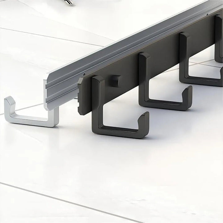 BowLift | Stable wall coat rack with black hooks for stylish organization