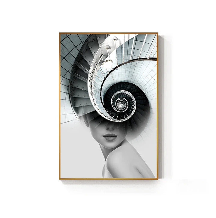 Abstract Fashion Architectural Fashion Wall Art Fine Art Canvas Prints Pictures For Modern Apartment Living Room Home Office Decor | Bowlift