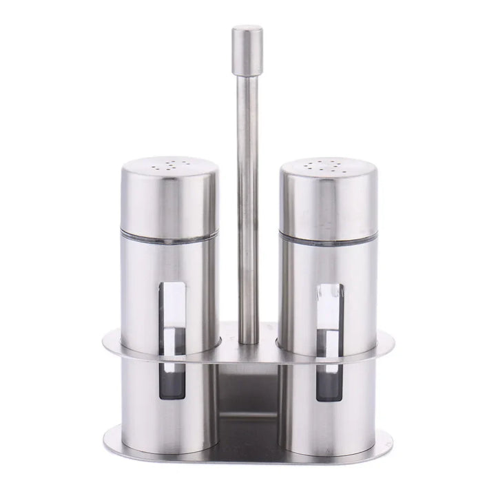 BowLift | Stylish set of stainless steel mills with a practical and elegant stand