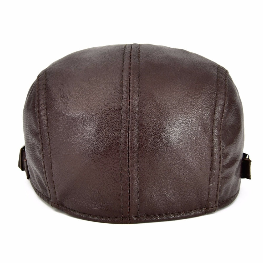 BowLift | Timeless Newsboy Retro Leather Flat Cap