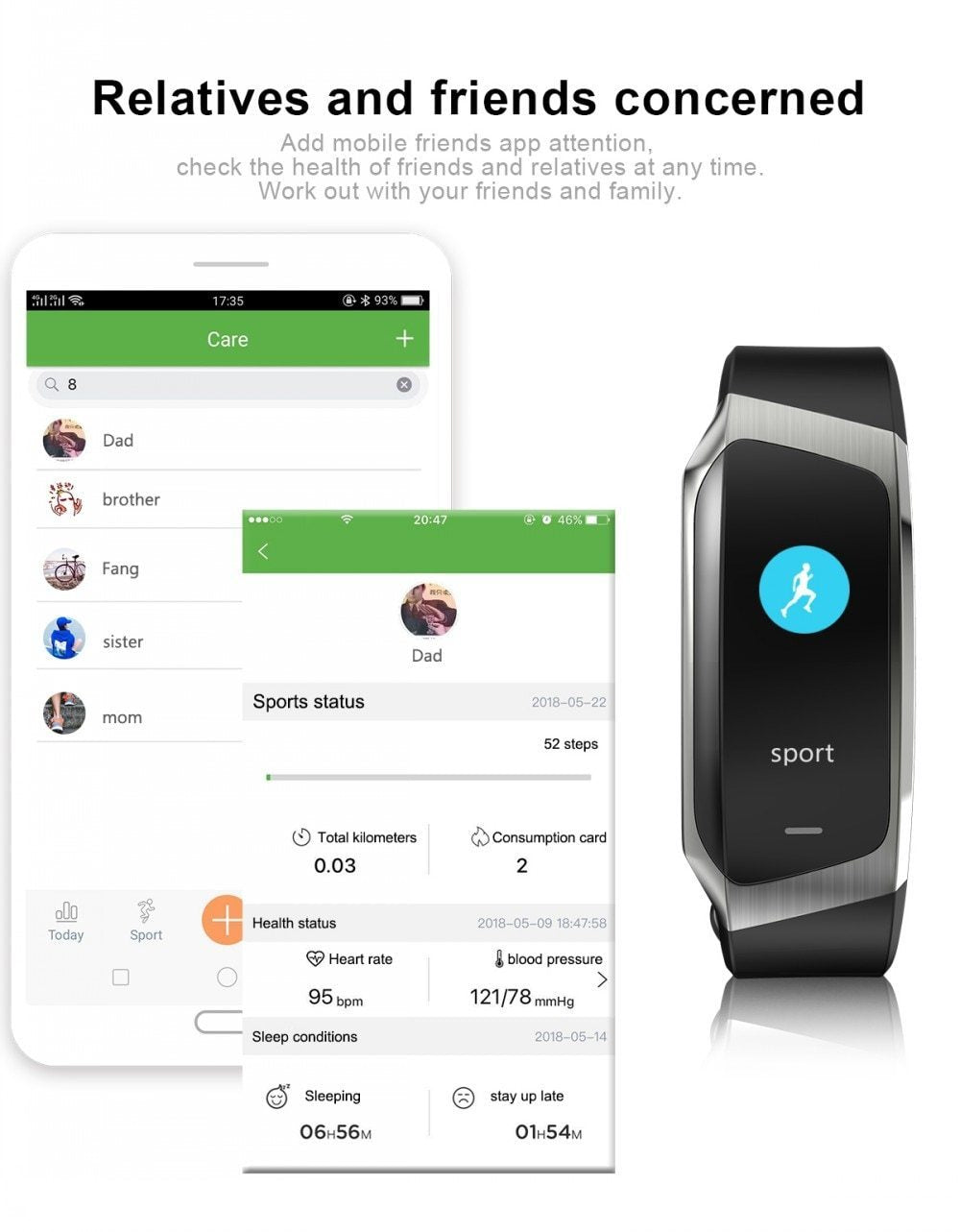 BowLift | Fitband Smart Watch Waterproof Blood Pressure Oxygen Heart Rate Monitor Sport Bracelet
