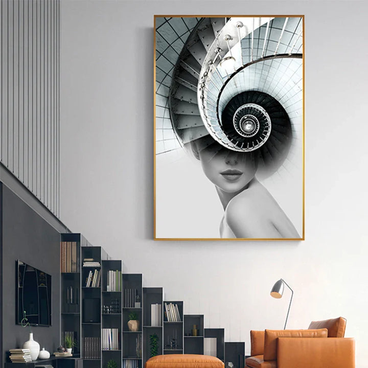 Abstract Fashion Architectural Fashion Wall Art Fine Art Canvas Prints Pictures For Modern Apartment Living Room Home Office Decor | Bowlift