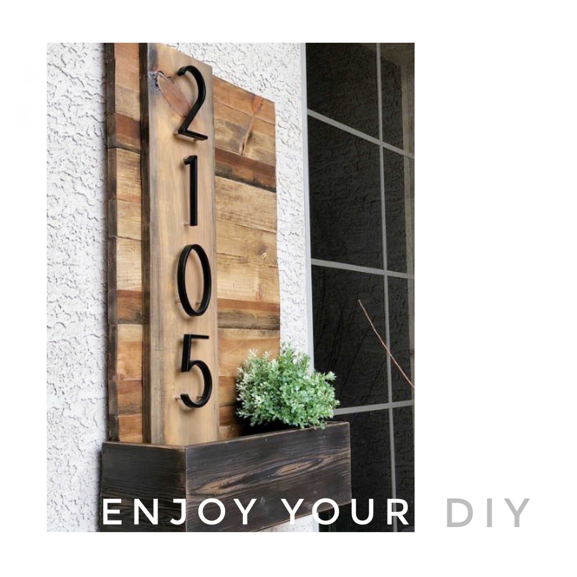 BowLift | Large modern metal house number address accessory