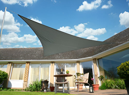 BowLift | Water-repellent Sunshade – UV protection for Balcony, Garden or Terrace (Triangle or Square)