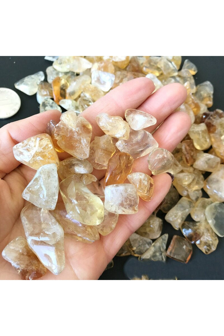 Citrine Yellow Pebble Stone Specimen | Bowlift