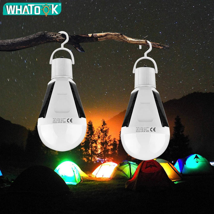 BowLift | Solonight Solar LED Bulb with E27 Socket | 7W/12W | Rechargeable & Waterproof | For Camping, Garden & Emergency Light