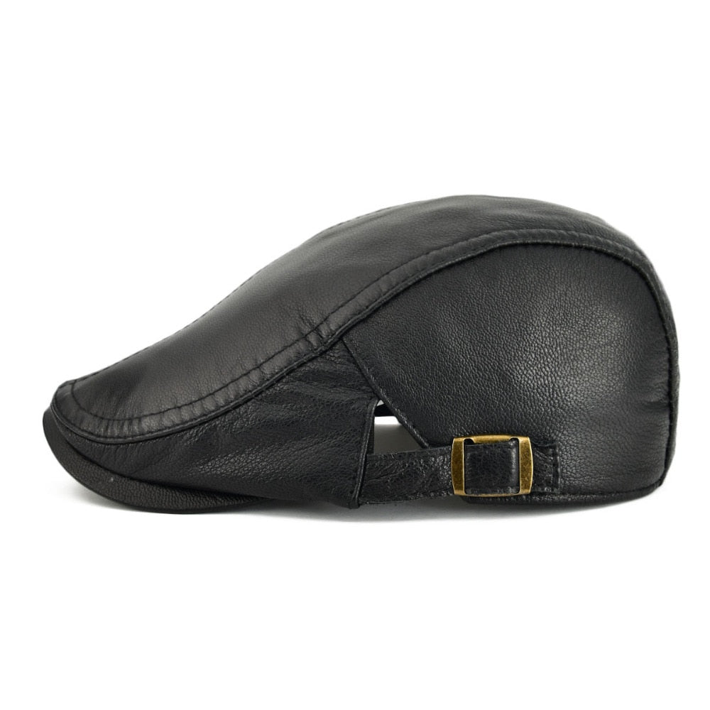 BowLift | Timeless Newsboy Retro Leather Flat Cap