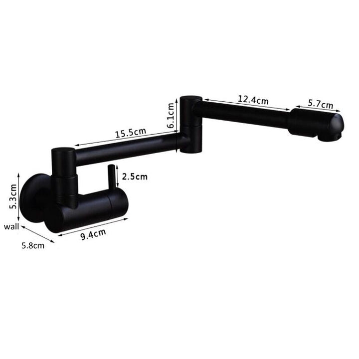 BowLift | Wall-Mounted Folding Chrome Pot Filler Faucet