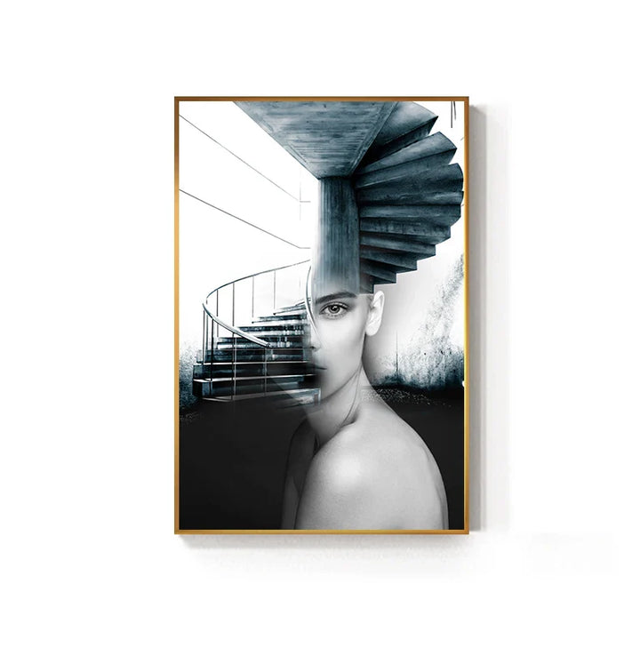 Abstract Fashion Architectural Fashion Wall Art Fine Art Canvas Prints Pictures For Modern Apartment Living Room Home Office Decor | Bowlift