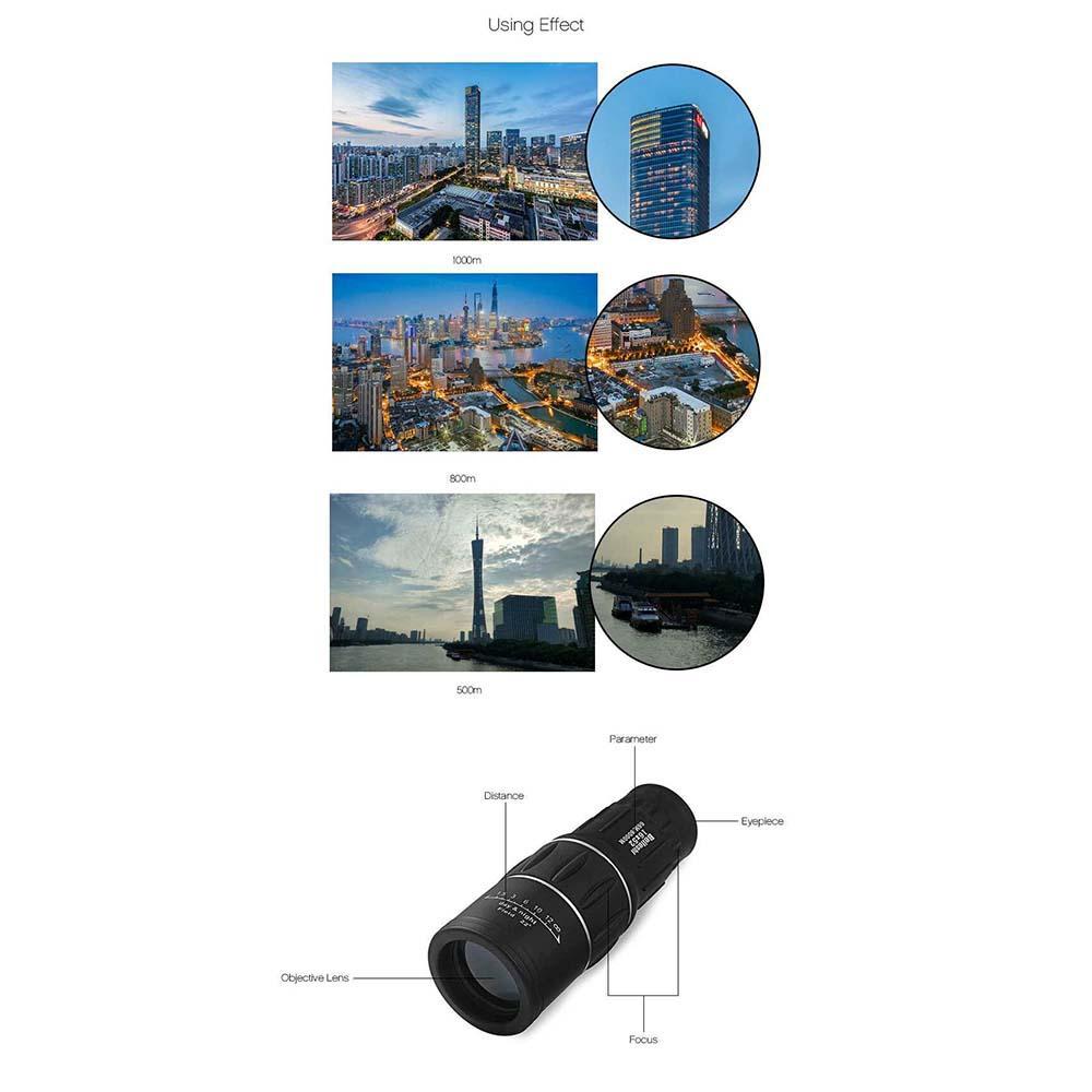 BowLift | 16 x 52 Dual Focus Monocular Spotting Telescope Zoom Optic Lens Binoculars