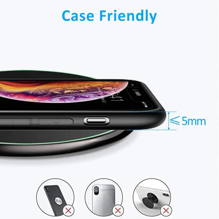 BowLift | 30W Fast Wireless Charging Pad | Premium USB C Charging Cable MagSafe Charger for Apple iPhone, Samsung & Android - Fast Wireless Charging Pad