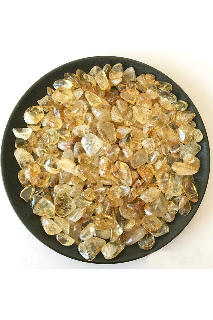 Citrine Yellow Pebble Stone Specimen | Bowlift