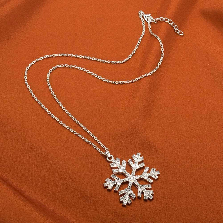 BowLift | Luxury Shiny Rhinestone Snowflake Necklace Pendants Chain Long