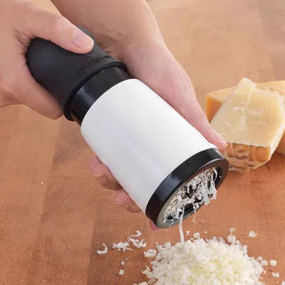 BowLift | Stainless Steel Cheese Grater GRATEVO DuoCut | Including 2 Cutting Inserts | Robust Cheese Slicer & Vegetable Grater