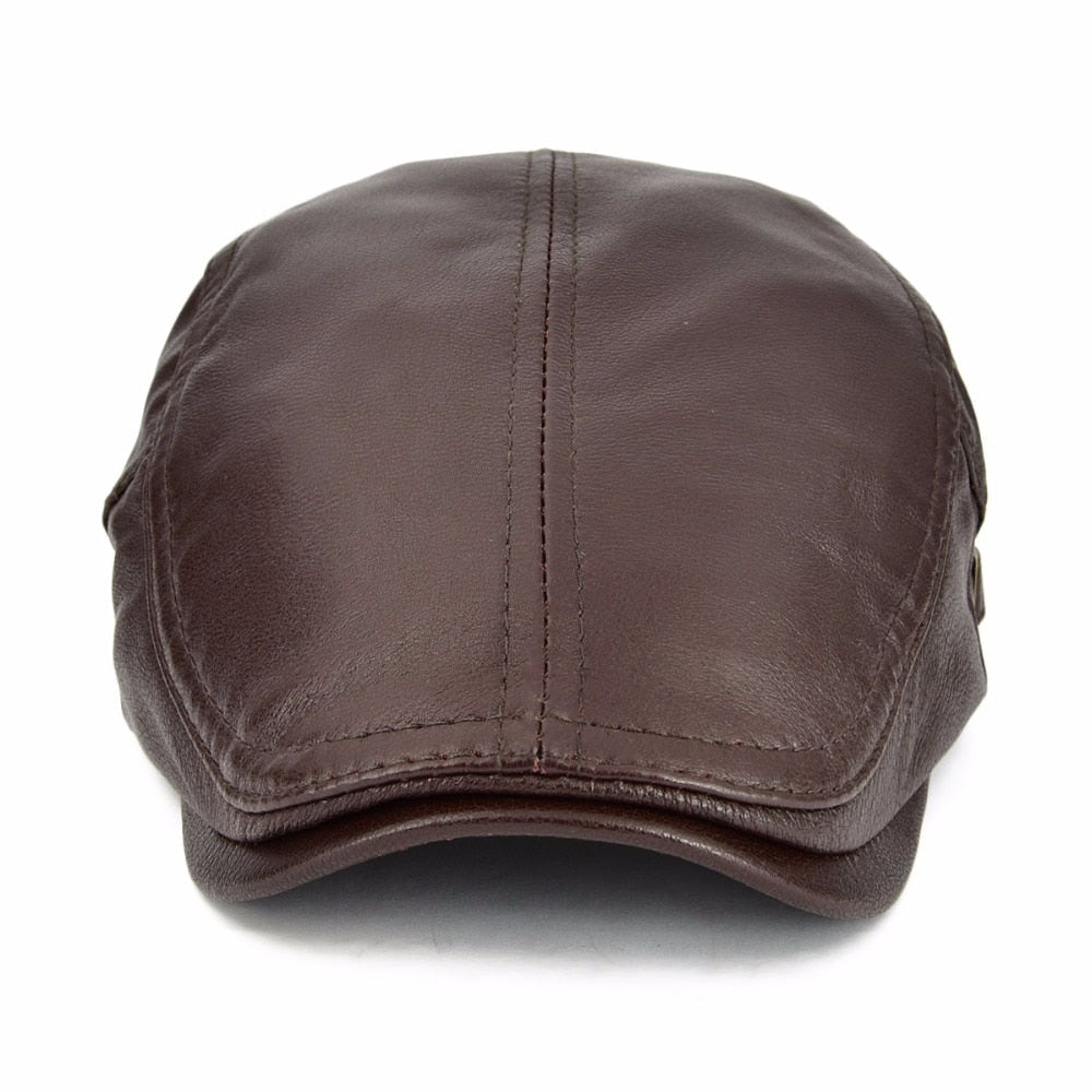 BowLift | Timeless Newsboy Retro Leather Flat Cap