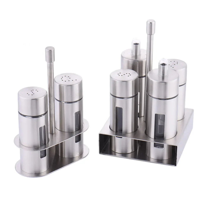 BowLift | Stylish set of stainless steel mills with a practical and elegant stand