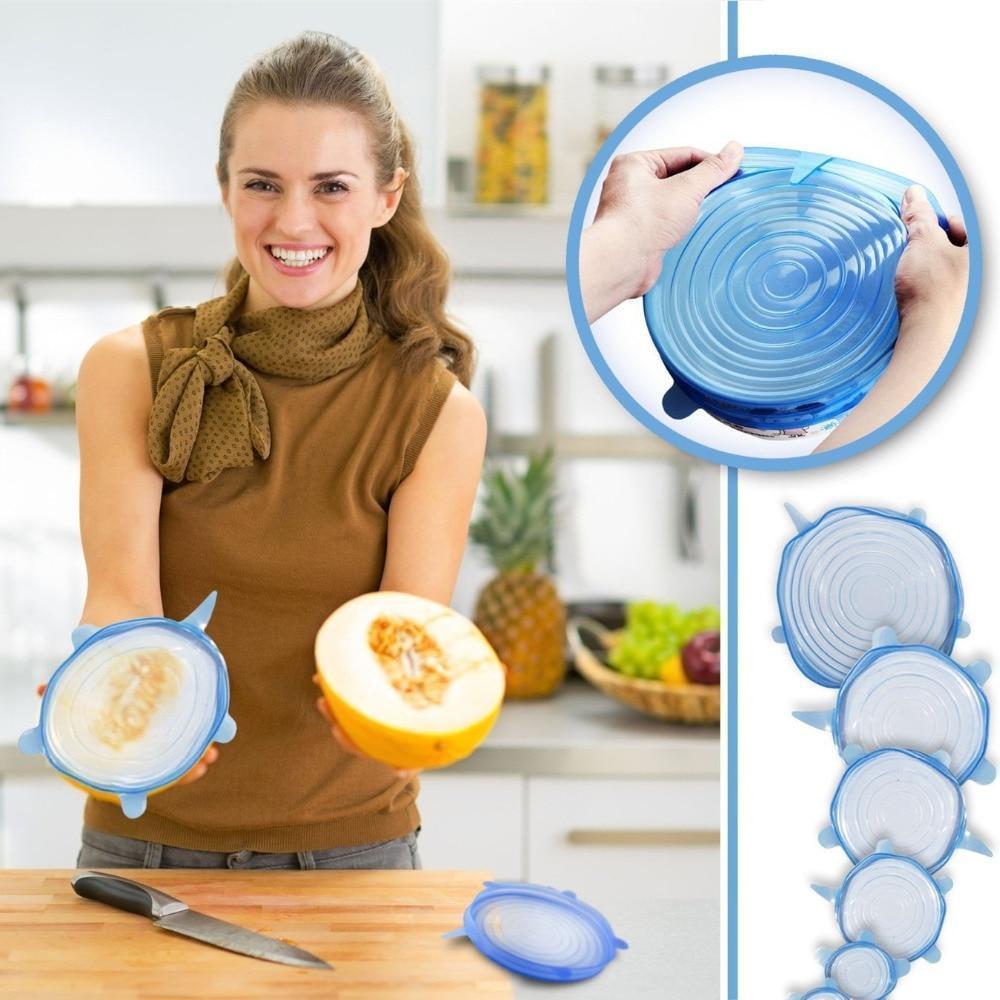 BowLift | Reusable Silicone Stretch Lids  6pcs Universal Bowl Lid Cover