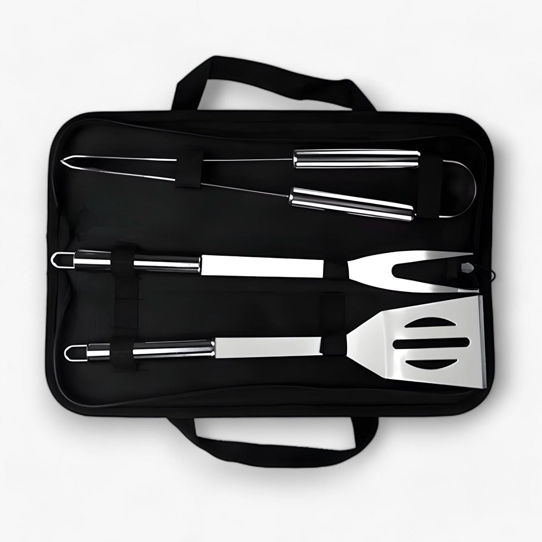 BowLift | Stainless Steel BBQ Grill Tool Set with Carrying Case