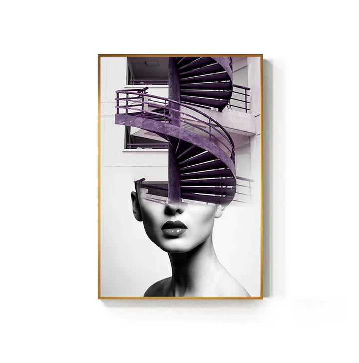 Abstract Fashion Architectural Fashion Wall Art Fine Art Canvas Prints Pictures For Modern Apartment Living Room Home Office Decor | Bowlift