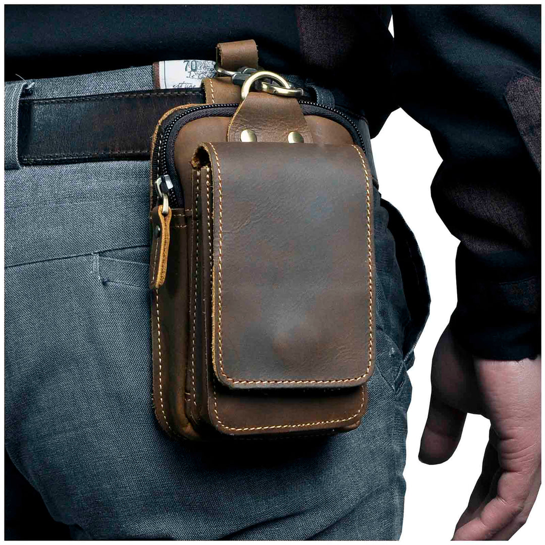 EliteGuard – Luxury Leather Hip Bag for Men Bowlift