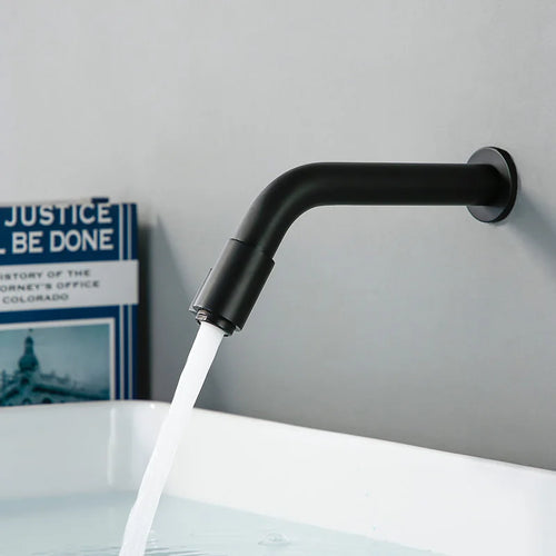 BowLift | Modern Matte Black Wall Faucet - for Luxury Bathroom & Kitchen