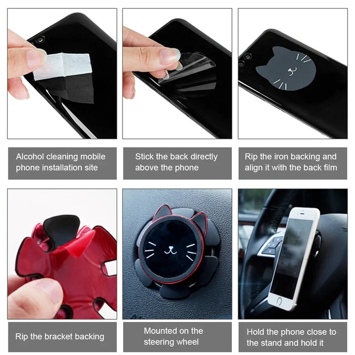 BowLift | 360° Rotation Steering Wheel Magnetic Phone Bracket