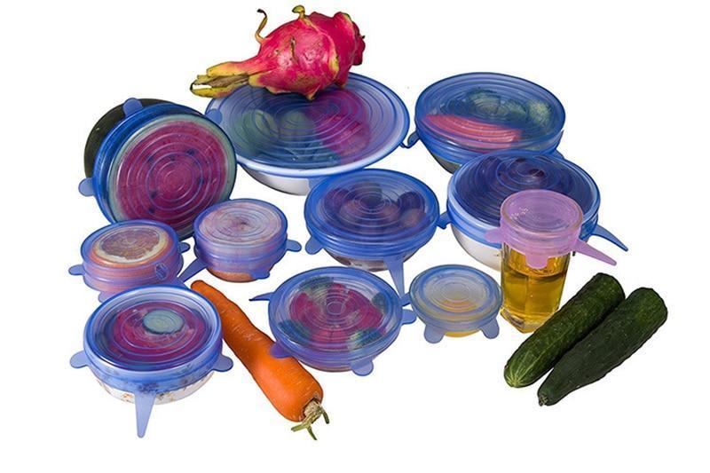 BowLift | Reusable Silicone Stretch Lids  6pcs Universal Bowl Lid Cover