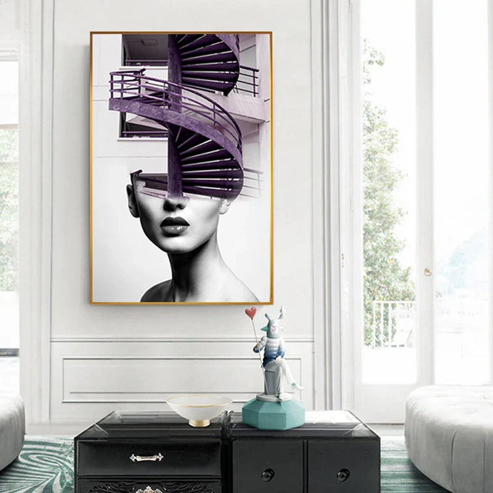 Abstract Fashion Architectural Fashion Wall Art Fine Art Canvas Prints Pictures For Modern Apartment Living Room Home Office Decor | Bowlift