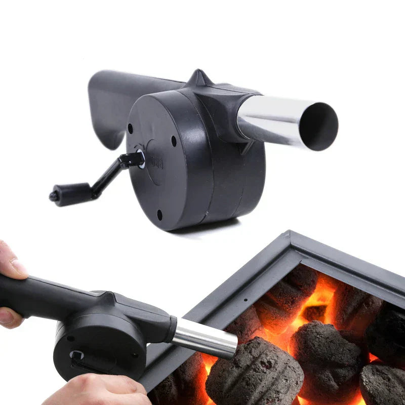 BowLift | Flammo Handgrill Fan | Crank Operation | Stainless Steel | For Charcoal & BBQ