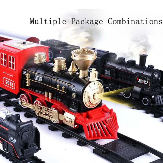 BowLift | Deluxe 39-Piece HO Scale Model Train Set with Real Smoke, Lights & Oval Track