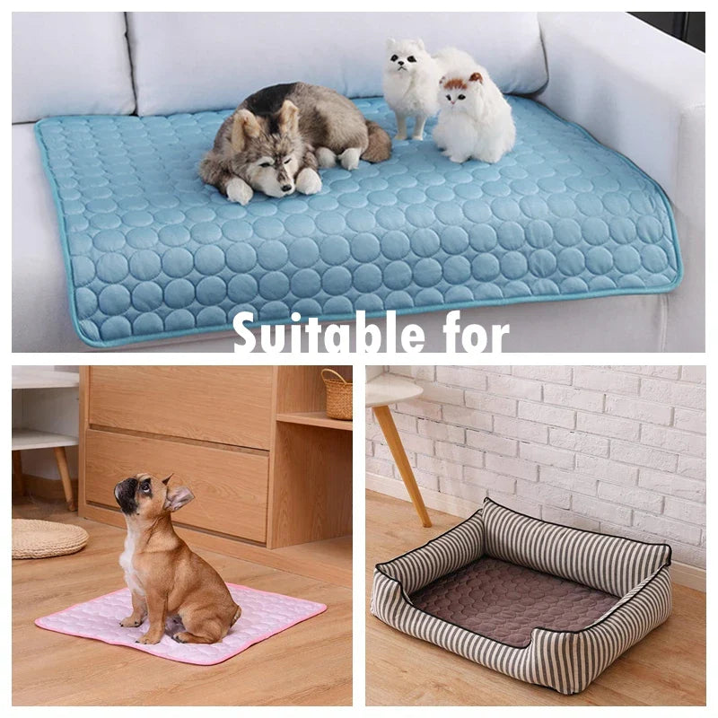 Summer Cooling Dog Mat: Breathable Pad for Dogs and Cats - Washable Pet Bed Blanket for Small, Medium, and Large Dogs, Ideal for Cars | Bowlift