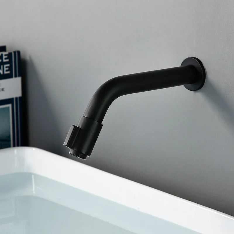 BowLift | Modern Matte Black Wall Faucet - for Luxury Bathroom & Kitchen