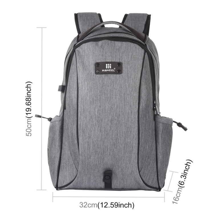 BowLift | HAWEEL Outdoor Portable Canvas Double Shoulder Laptop Backpack (Gray)