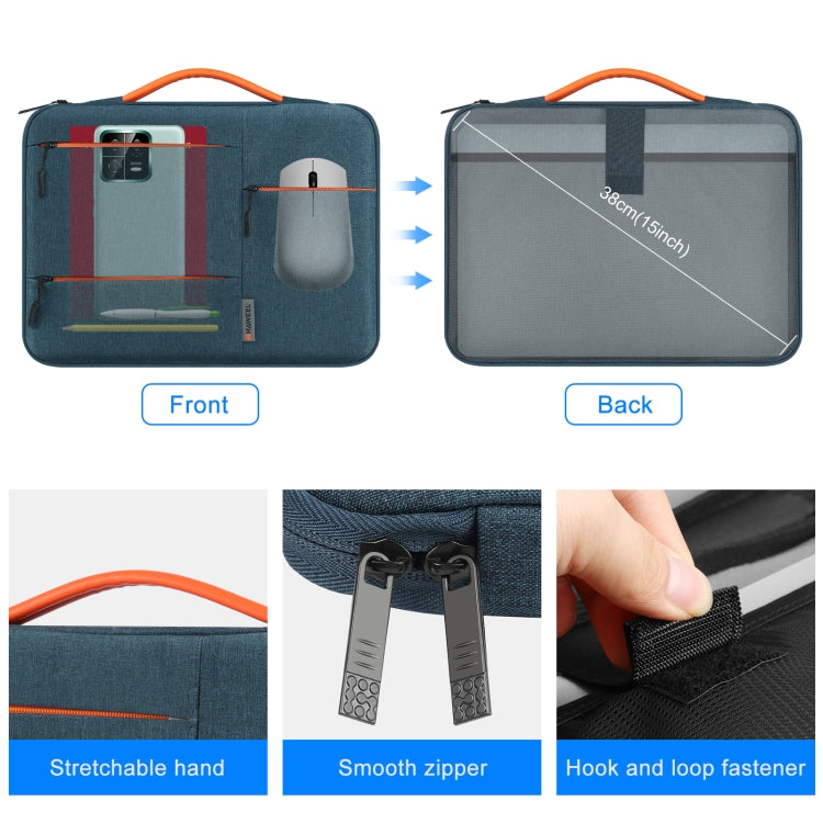 BowLift | HAWEEL 33.0 cm Sleeve Case Zipper Briefcase Laptop Bag for Macbook, Samsung, Lenovo Thinkpad, Sony, DELL Alienware, CHUWI, ASUS, HP, 13 inch - 13.5 inch Laptops (Navy Blue)