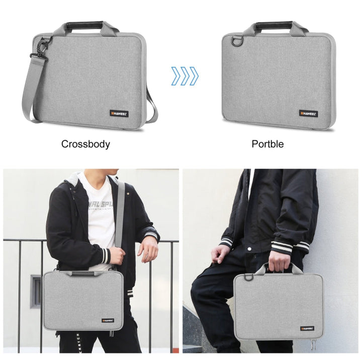 BowLift | HAWEEL 14.0 inch - 16.0 inch briefcase crossbody laptop bag for Macbook, Lenovo Thinkpad, ASUS, HP (Gray)