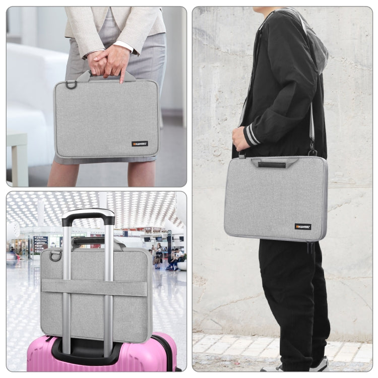 BowLift | HAWEEL 14.0 inch - 16.0 inch briefcase crossbody laptop bag for Macbook, Lenovo Thinkpad, ASUS, HP (Gray)