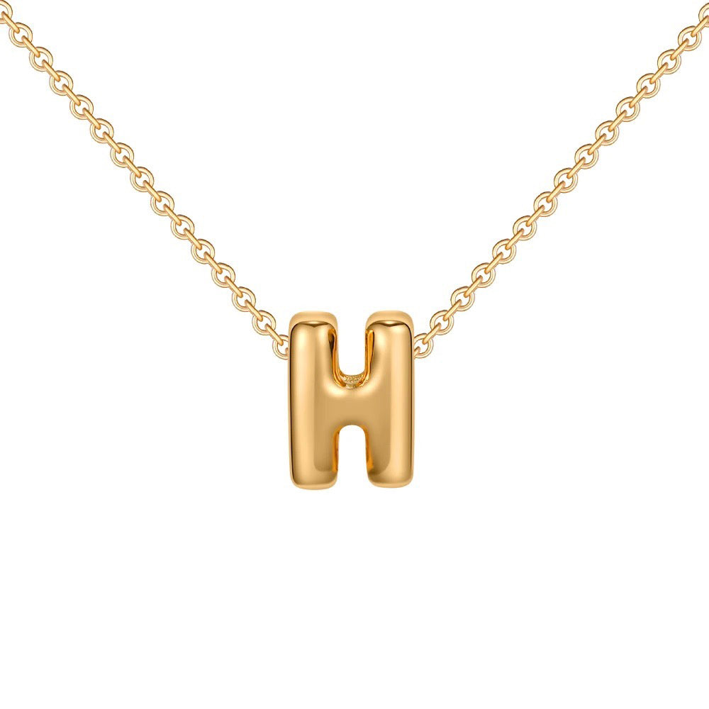 BowLift | Dainty Bubble Letter Initial Necklace