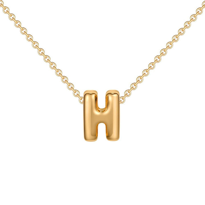 BowLift | Dainty Bubble Letter Initial Necklace