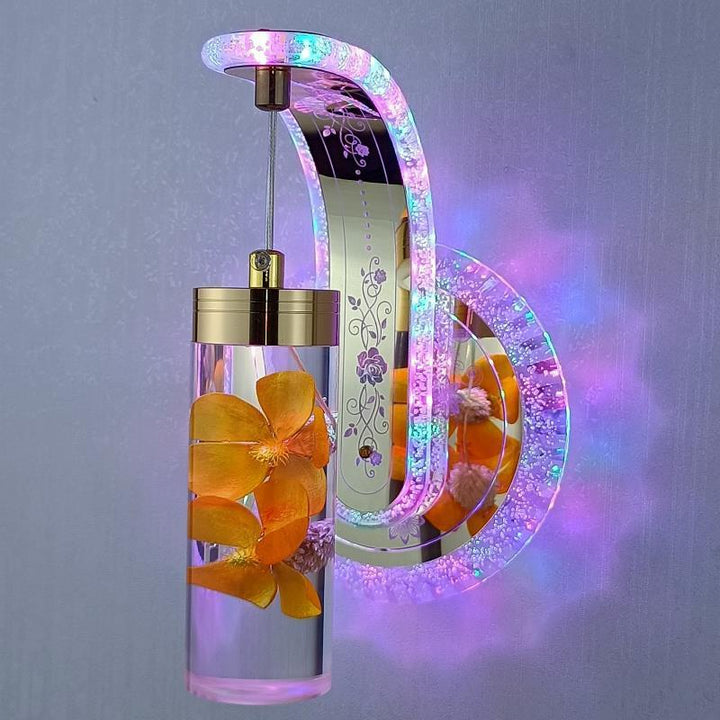 BowLift | Elegant Crystal Flower Dimming Wall Lamp